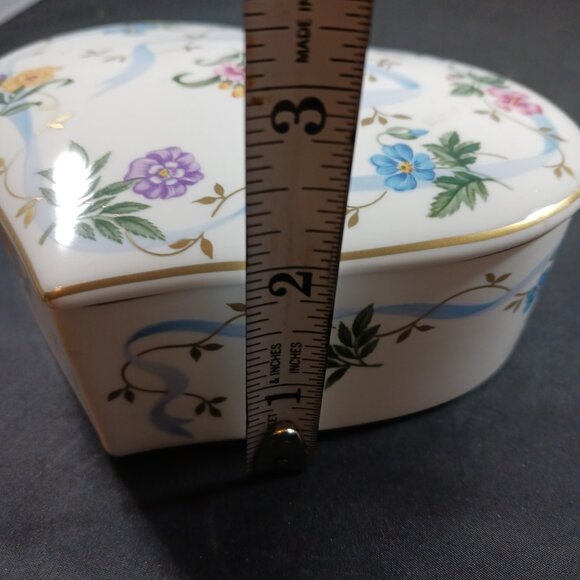 Vintage Bone China Large Ceramic Trinket Box - Picture 9 of 12